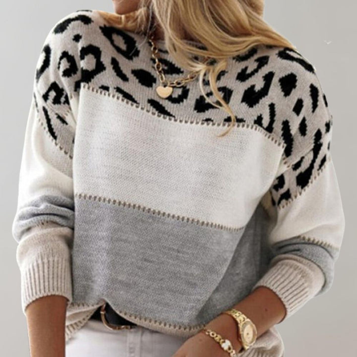 Suéter estampado de moda para mujer, perfecto para invierno. Diseño moderno.