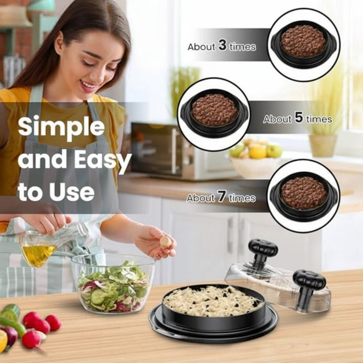 Desmenuzadora manual de pollo y carne. Tazón de vidrio duradero, base antideslizante. Ideal para tus preparaciones.