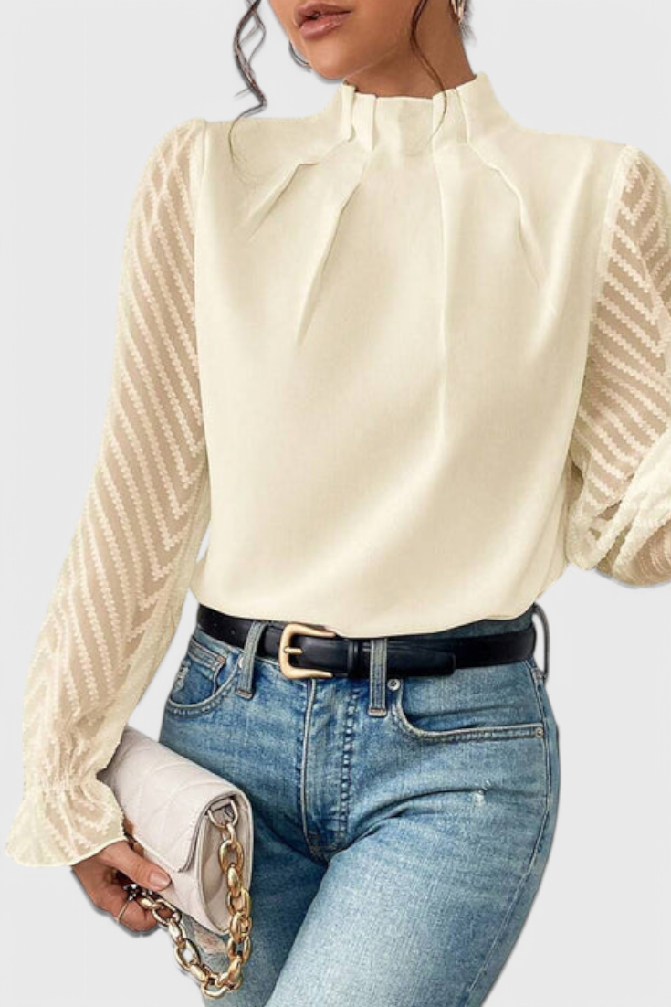 Blusa azul marino de manga larga para mujer, estilo náutico moderno y versátil, ropa de mujer.