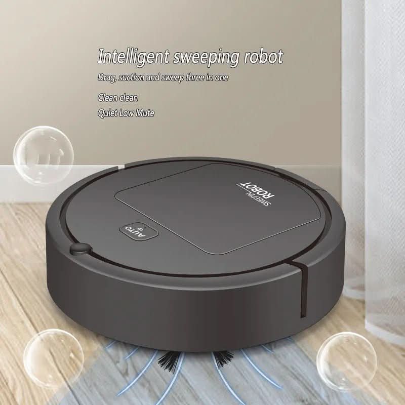 Estación de carga de aspiradora robot inteligente, lista para recargar después de una limpieza profunda.