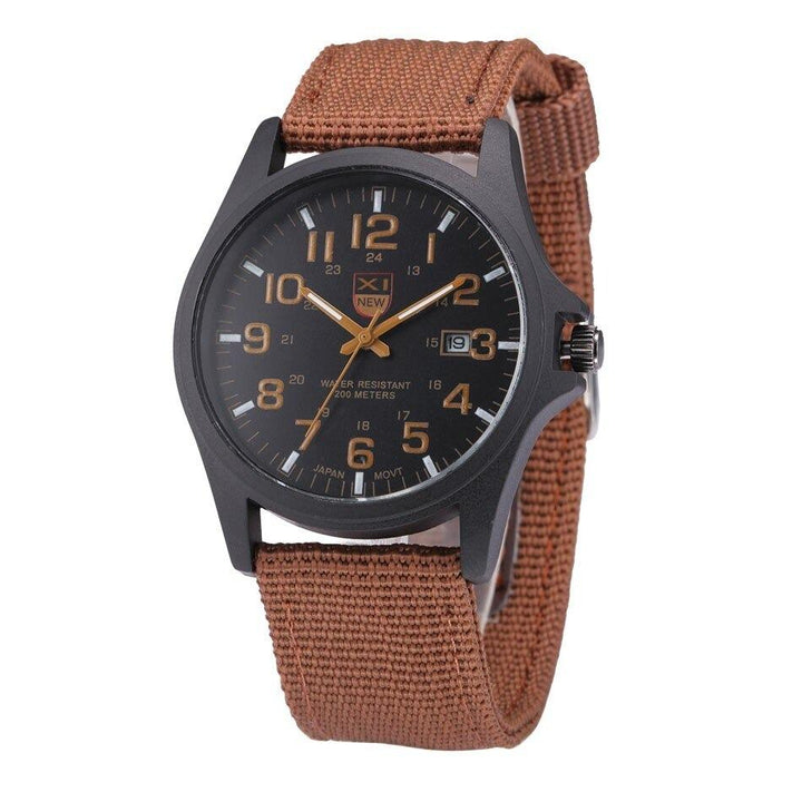 Reloj de pulsera impermeable para hombre, con diseño táctico, luminoso y resistente al agua.