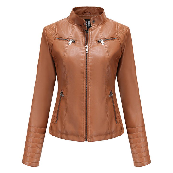 Chaqueta sofisticada mujer, negra, con mangas acanaladas. Ropa exterior elegante y versátil.