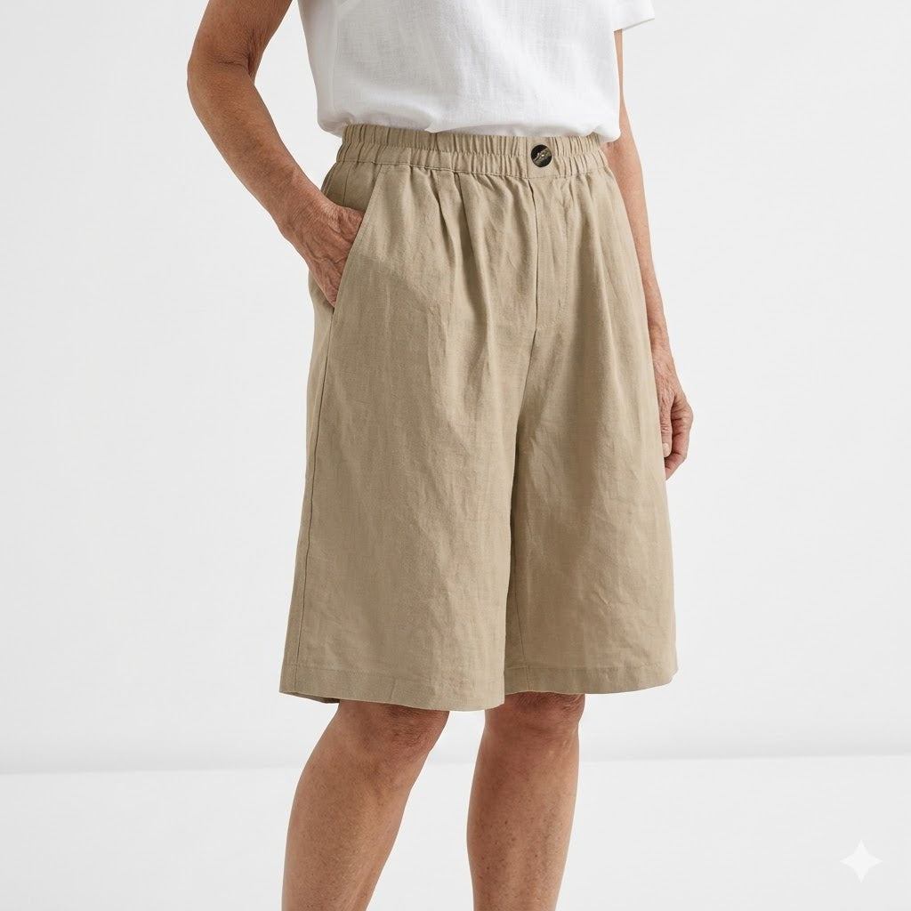 Pantalones cortos cómodos de mujer, ideales para disfrutar el verano y las vacaciones con estilo.