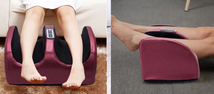 Masajeador de pies y piernas eléctrico con compresión de aire y nodos Shiatsu para un masaje completo.