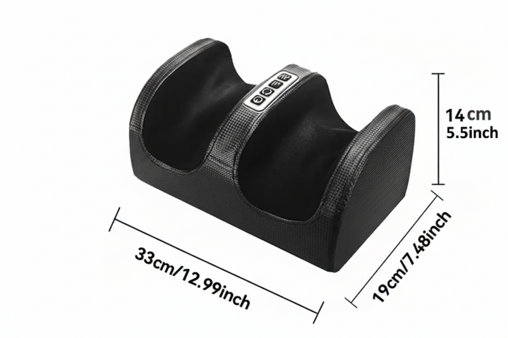 Diseño ergonómico del masajeador Shiatsu para pies y piernas, promoviendo el bienestar profundo.
