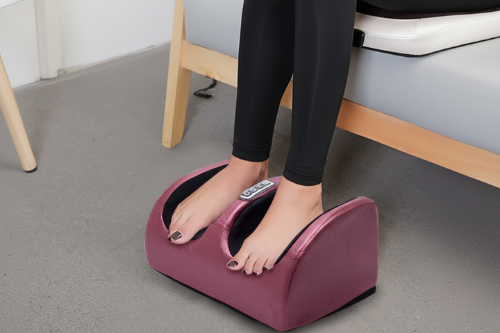 Masajeador calentado para pies y piernas con tecnología Shiatsu para una relajación profunda.