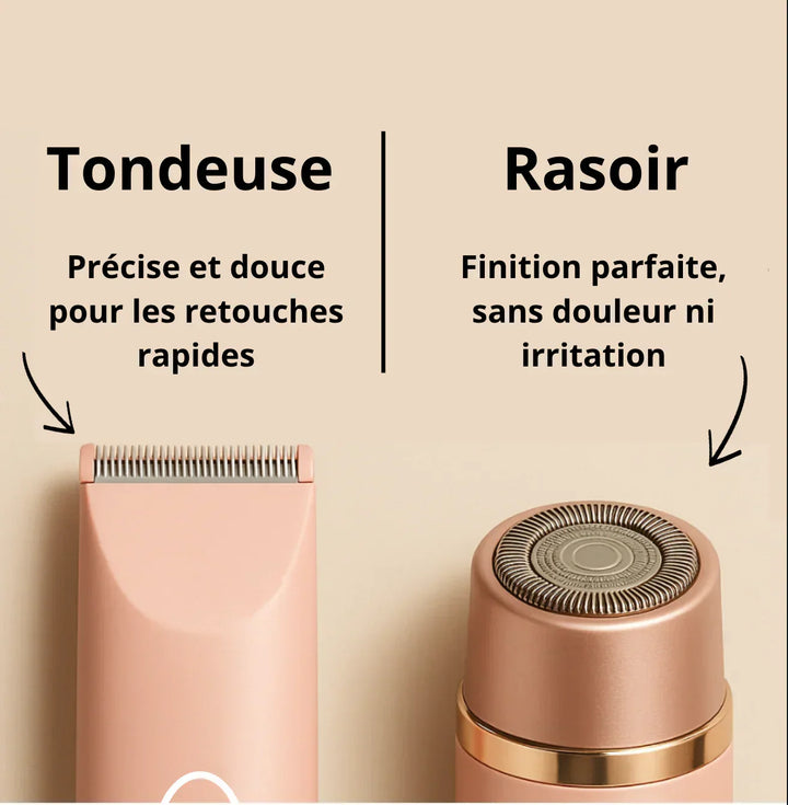 Depiladora portátil recargable USB, afeitadora eléctrica de vello para mujer, resultados sin irritación.