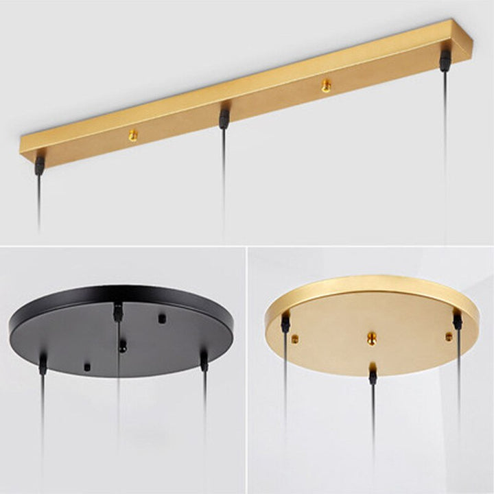 Soporte de techo de hierro fundido para lámpara colgante, resistente y estético para cualquier estilo decorativo.