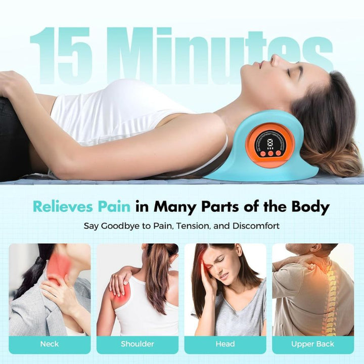 Equipo de terapia cervical con calor, EMS y tracción 26° para mejorar la postura y aliviar el dolor.