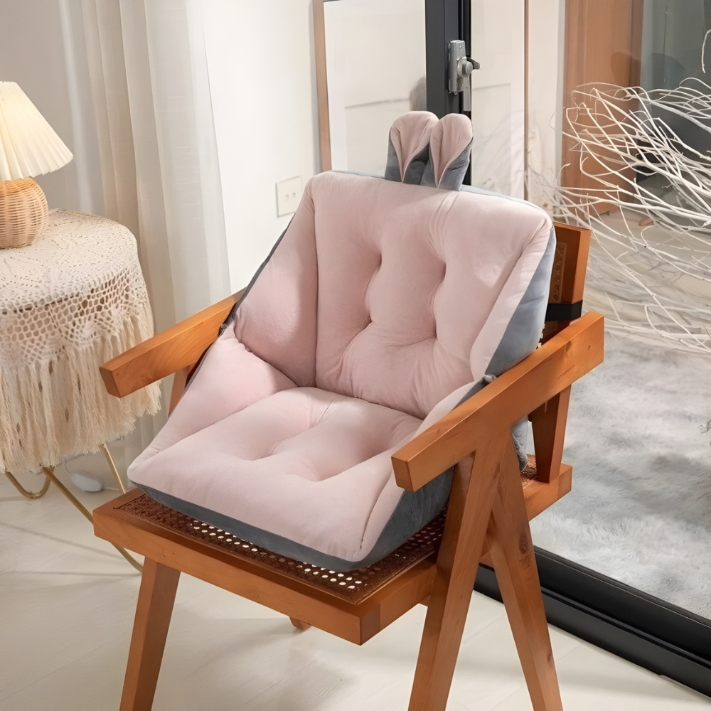 Cojín de silla ergonómico con soporte lumbar. Acolchado premium para confort y alivio duradero del dolor.
