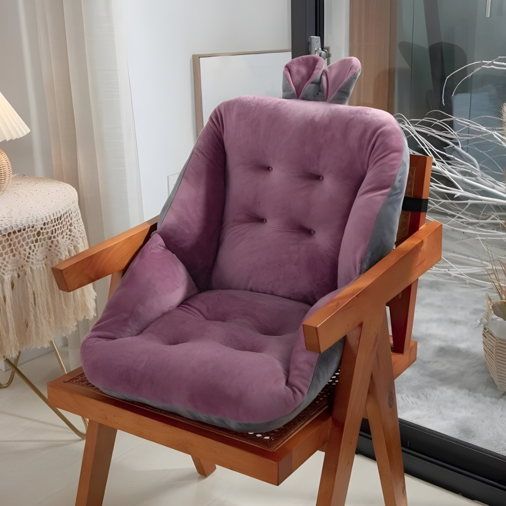 Mejora tu confort en silla con cojín ergonómico. Soporte lumbar para espalda y alivio del dolor. Ideal oficina.