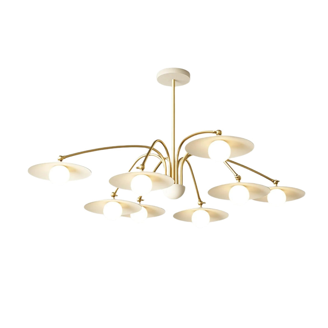 Lámpara de araña Art Déco de hierro y cristal. Iluminación para techo de salón, estilo hogar.