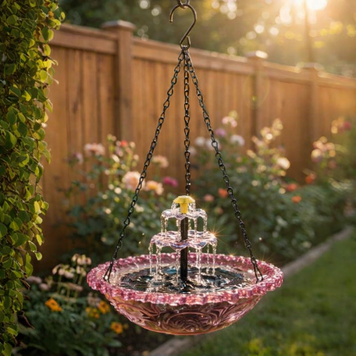 Embellece tu jardín con una fuente solar ecológica, adorno de agua para patio exterior con tranquilidad.