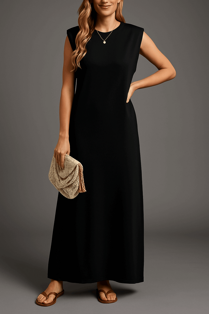 Vestido largo fluido veraniego para mujer, ideal para playa, eventos casuales o cenas elegantes. Fresco y versátil.