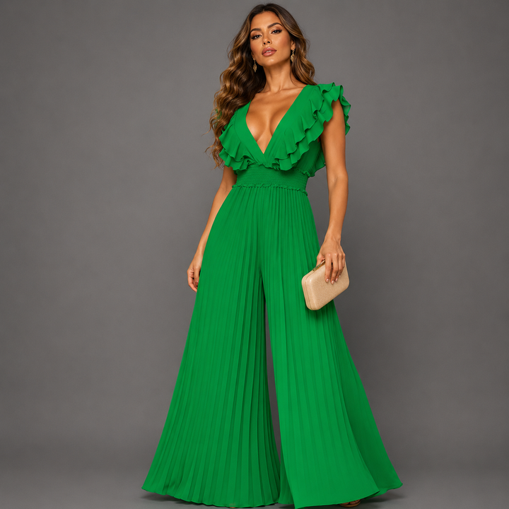Mono elegante para mujer, tejido de alta calidad, ideal para bodas y eventos formales.