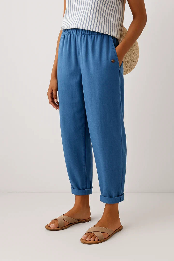 Pantalones transpirables de mujer, muy cómodos y ligeros, ideales para sentirte fresca en el calor del verano.