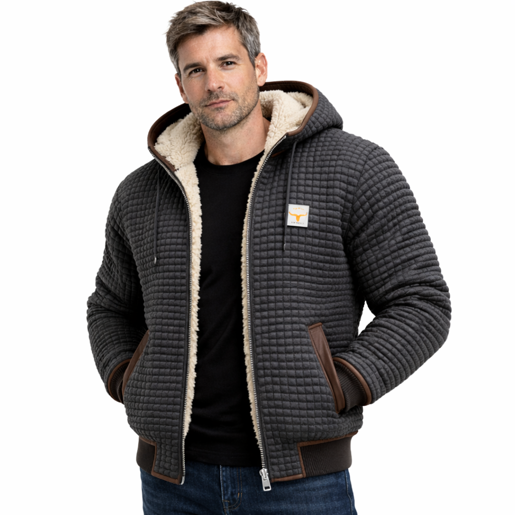 Chaqueta acolchada urbana para hombre con capucha, ideal para invierno y entretiempo, moda masculina.