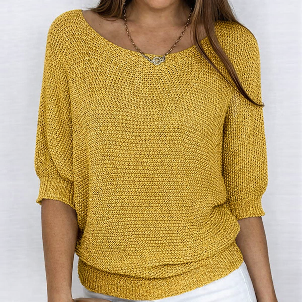 Suéter de punto trenzado Luigia, un jersey elegante y cómodo para mujer. Ideal para un look de moda femenina versátil.