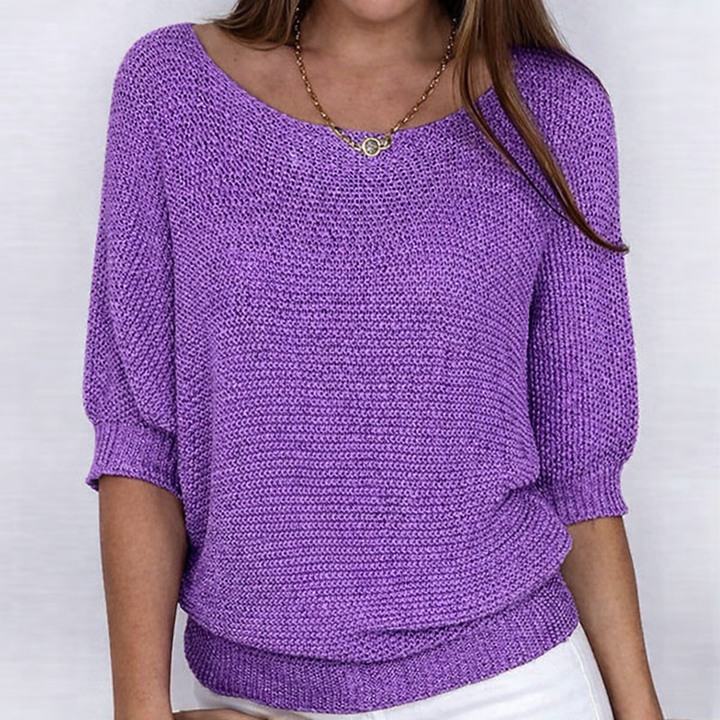 Jersey Luigia de mujer con diseño de punto trenzado. Suéter cómodo y versátil para un estilo casual o chic.