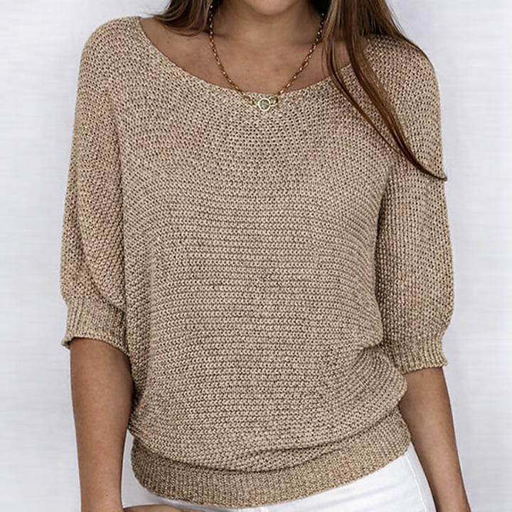 Ropa de invierno: jersey de punto trenzado Luigia para mujer. Suéter elegante y cómodo, ideal para moda femenina.