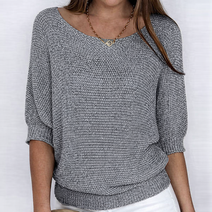 Suéter de punto trenzado para mujer, estilo casual y elegante. Jersey Luigia, prenda versátil para moda femenina.
