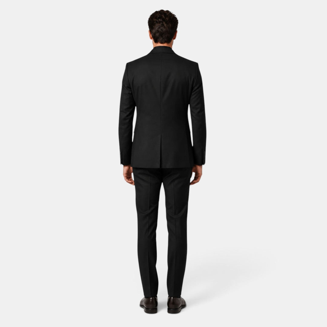 Traje de oficina para hombre, dos piezas, diseño moderno y elegante para reuniones.
