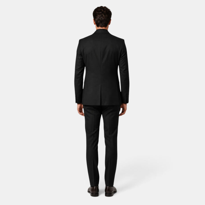 Traje de oficina para hombre, dos piezas, diseño moderno y elegante para reuniones.