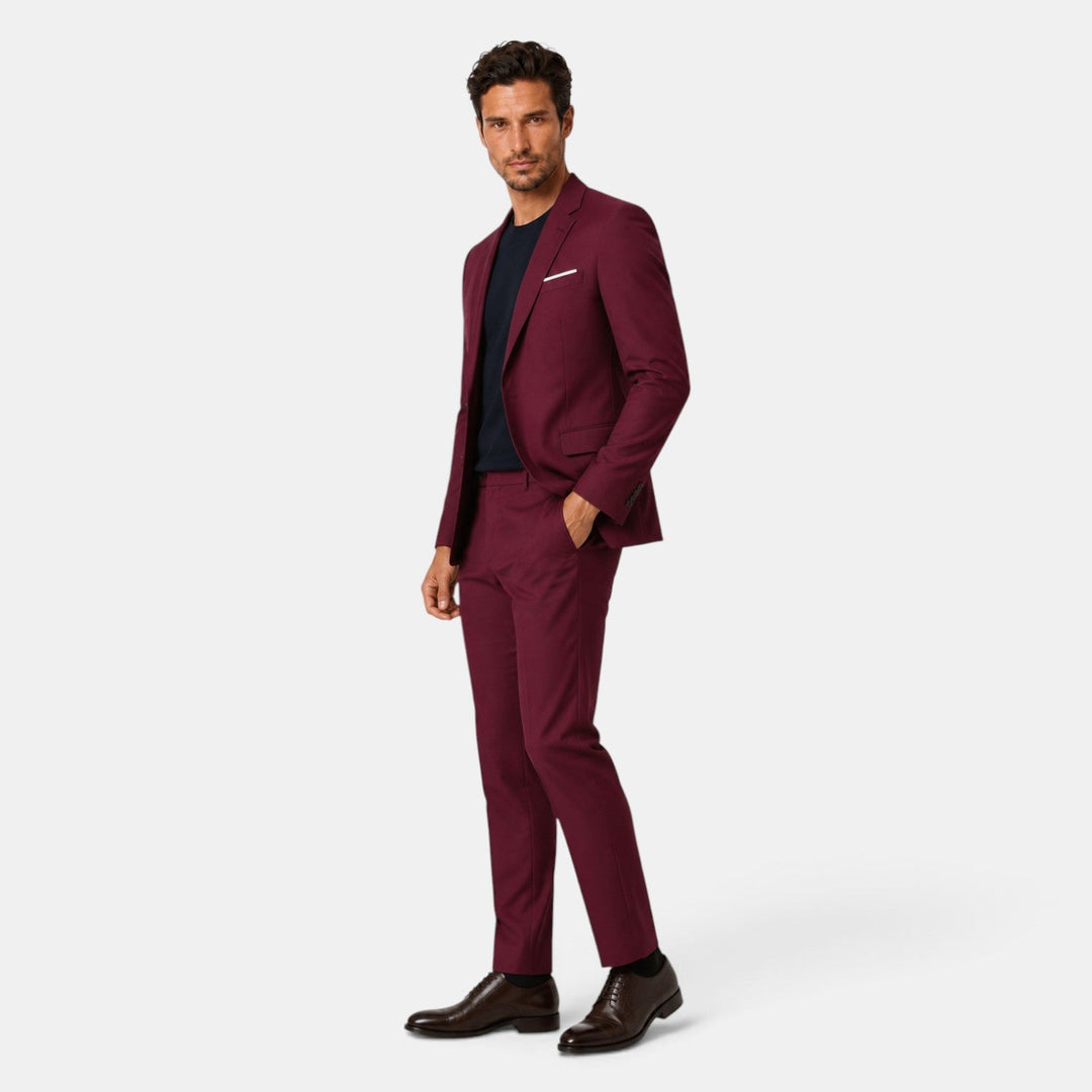 Conjunto formal de dos piezas para hombre, traje elegante para cualquier ocasión.