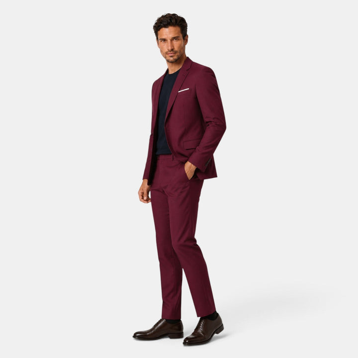 Conjunto formal de dos piezas para hombre, traje elegante para cualquier ocasión.