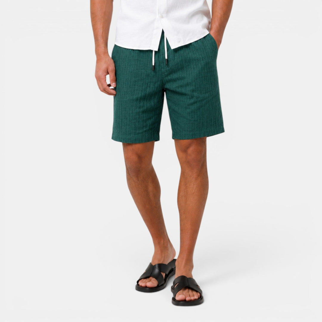Shorts de lino hombre, para un look casual de verano. Cómodo, ligero e ideal para la playa.
