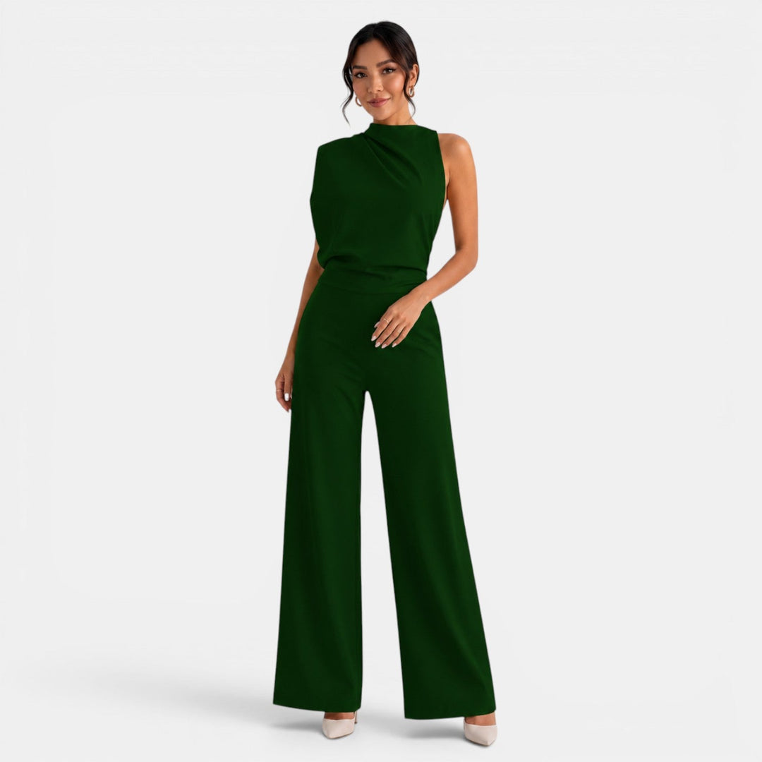 Estilo elegante y fresco: Mono largo mujer con hombros descubiertos.