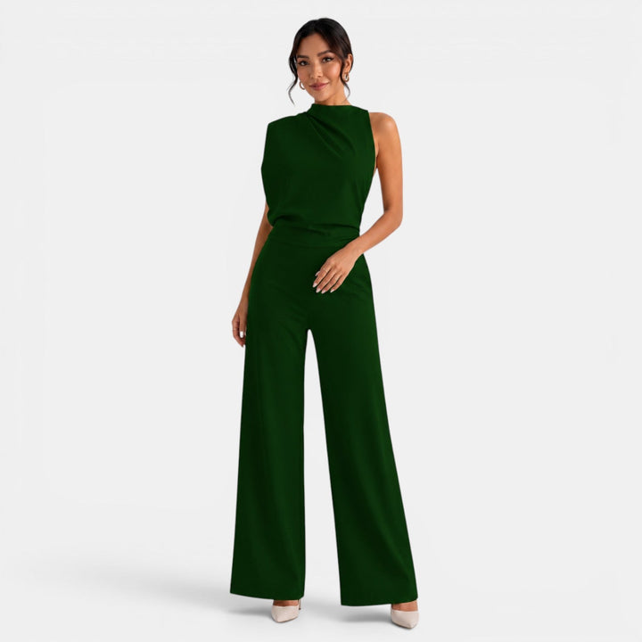 Estilo elegante y fresco: Mono largo mujer con hombros descubiertos.