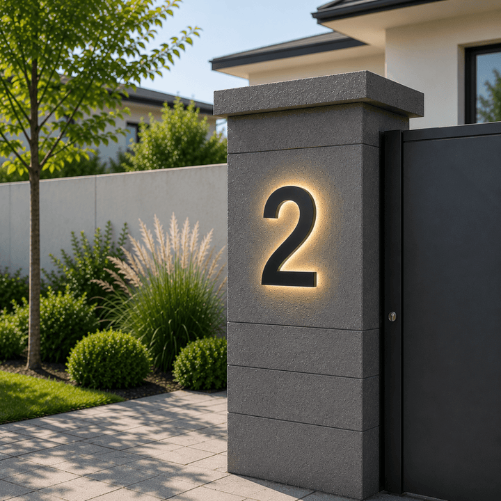 Números LED personalizables para tu casa, fácil de instalar, iluminación exterior que mejora la visibilidad.