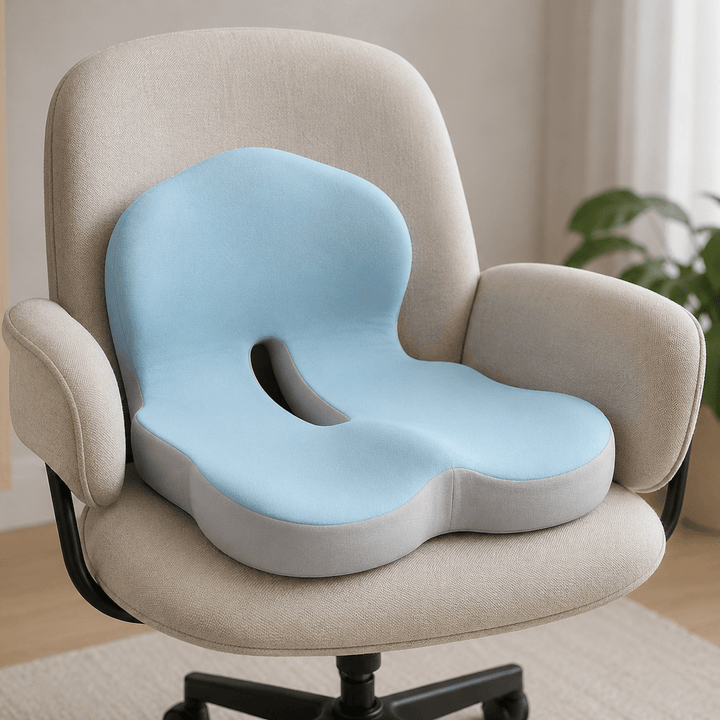 Almohada viscoelástica ergonómica para soporte cervical óptimo y descanso superior, alivia dolor de cuello.