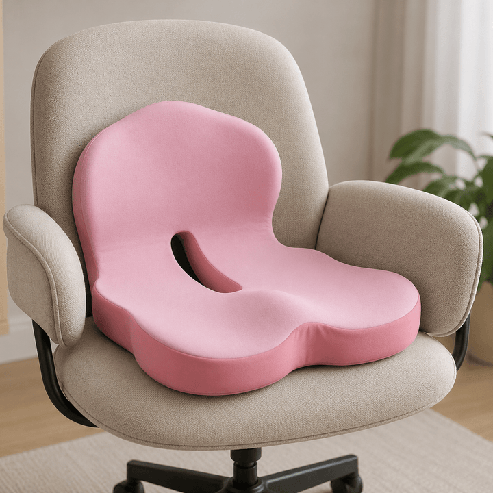 Almohada de soporte cervical viscoelástica, diseñada ergonómicamente para máximo confort y bienestar.
