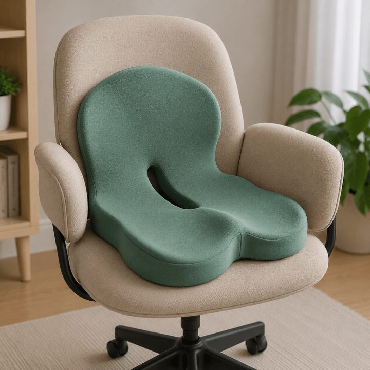 Relajación profunda con almohada viscoelástica para el cuello. Ideal para un sueño sin interrupciones.