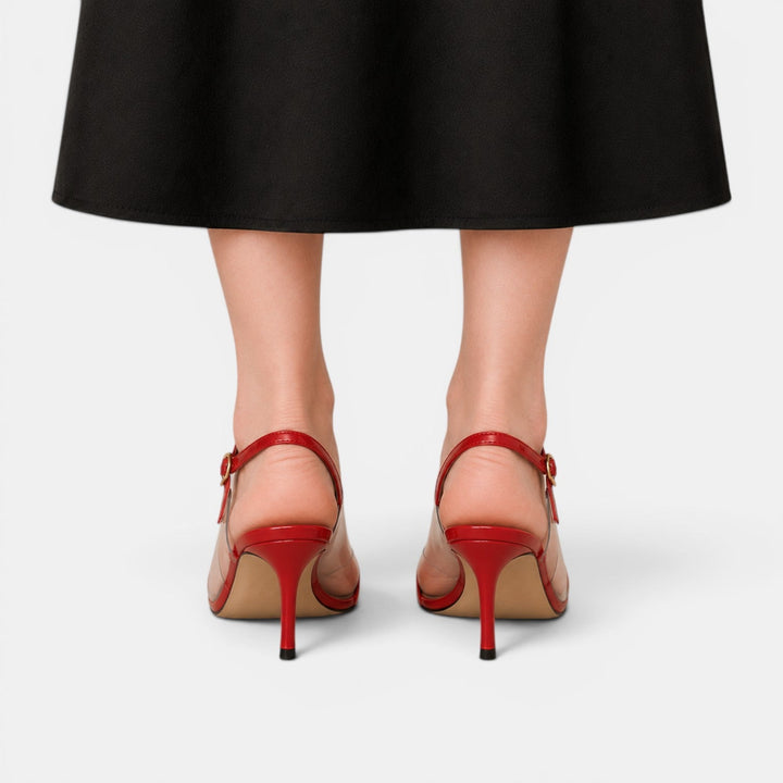 Tacones de fiesta transparentes para mujer con corazón, zapatos elegantes que realzan tu estilo chic.