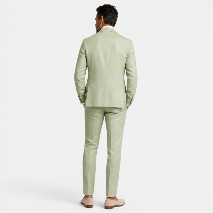 Traje de lino completo para hombre, elegante, casual y cómodo para la moda de verano.