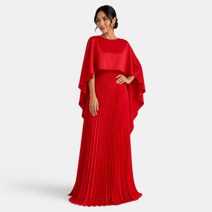 Vestido largo casual con mangas murciélago para mujer. Diseño fluido y asimétrico, muy cómodo y estilizado.