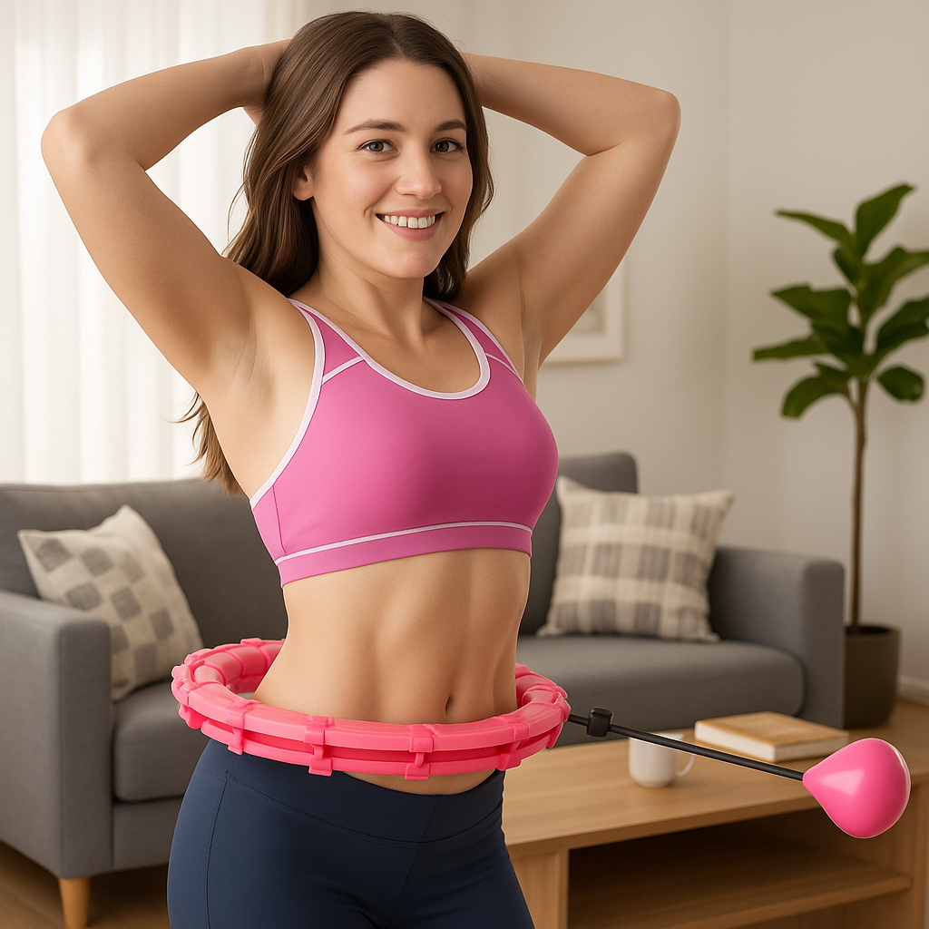 Hula hoop fitness unisex para quemar grasa, tonificar abdomen y core en casa.