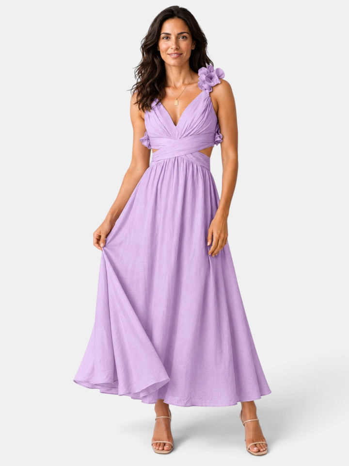 Vestido floral versátil para mujer, diseño elegante para fiesta, boda, cóctel o cualquier celebración especial.