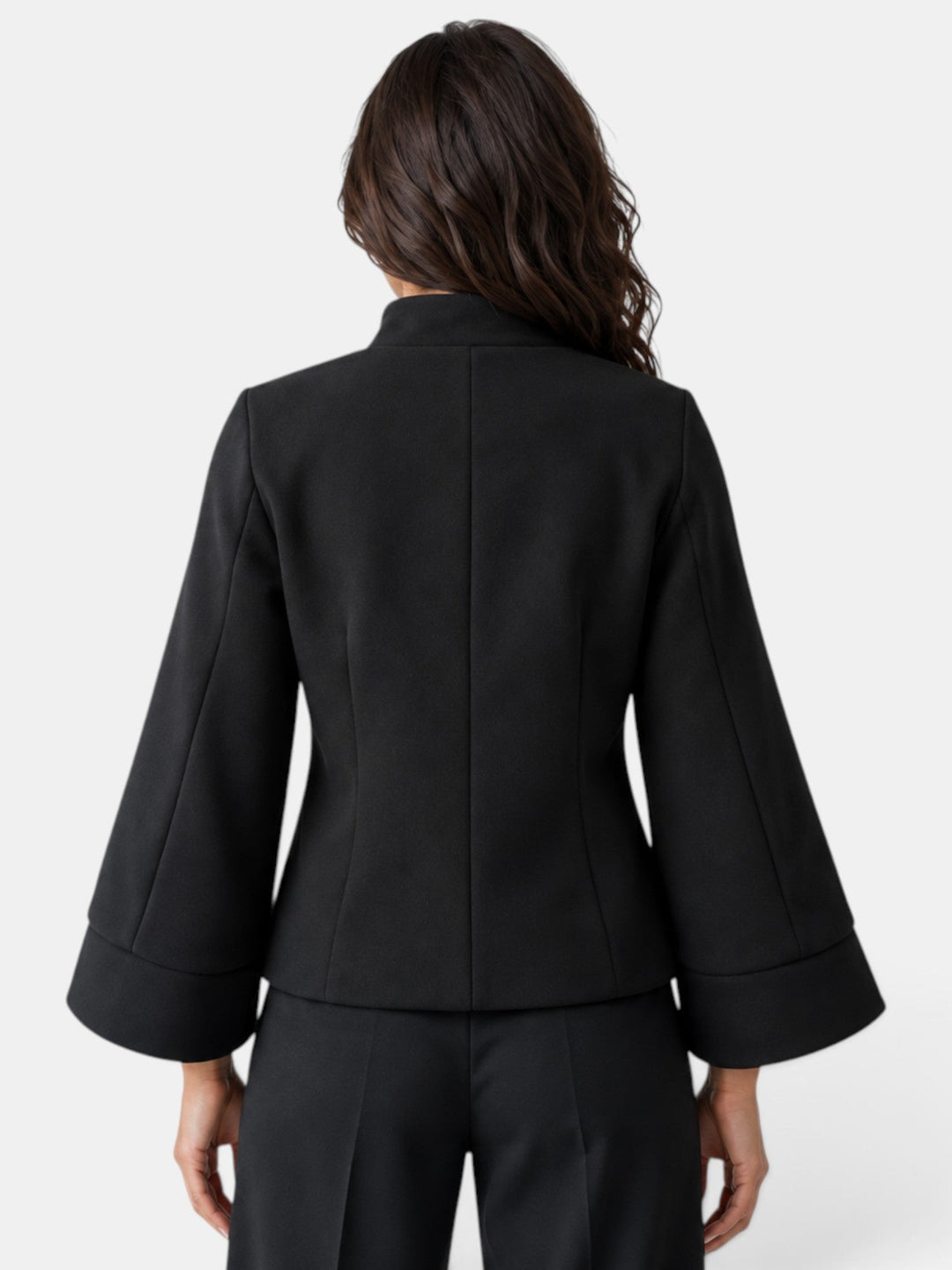 Chaqueta capa versátil para mujer, perfecta para estilo casual u oficina. Abrigo elegante de otoño/invierno.