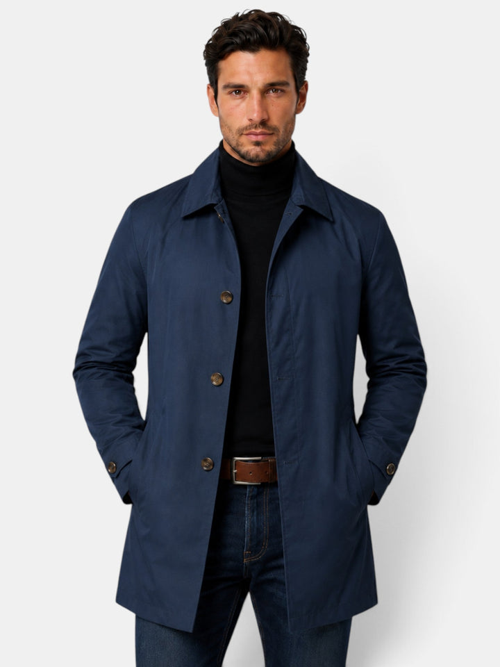 Chaqueta de hombre urbana y moderna. Diseño versátil para todo clima, ideal como abrigo ligero casual.