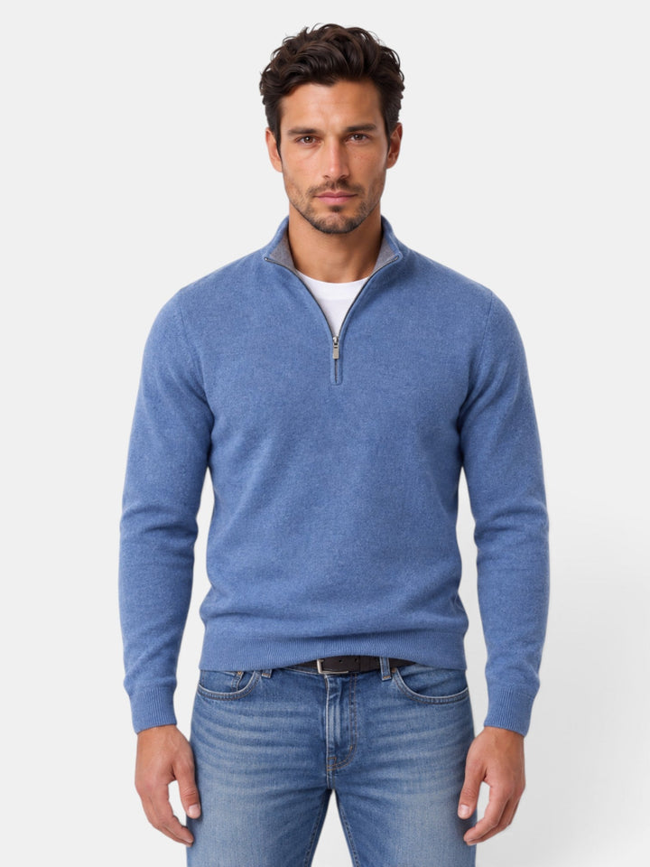 Suéter casual hombre cuello V, versátil para el día a día y reuniones informales.