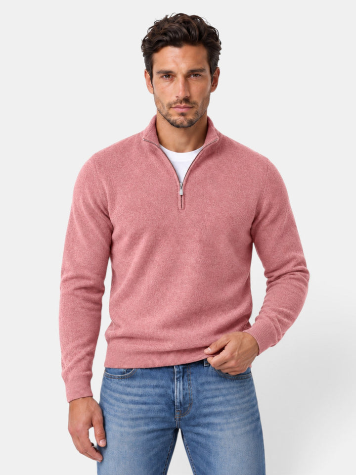 Ropa formal masculina: suéter cuello V, complemento sofisticado y moderno.