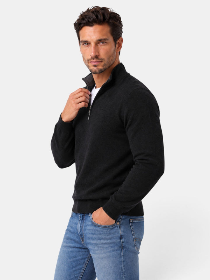 Suéter de lana hombre cuello V, cómodo y cálido para el frío de invierno.