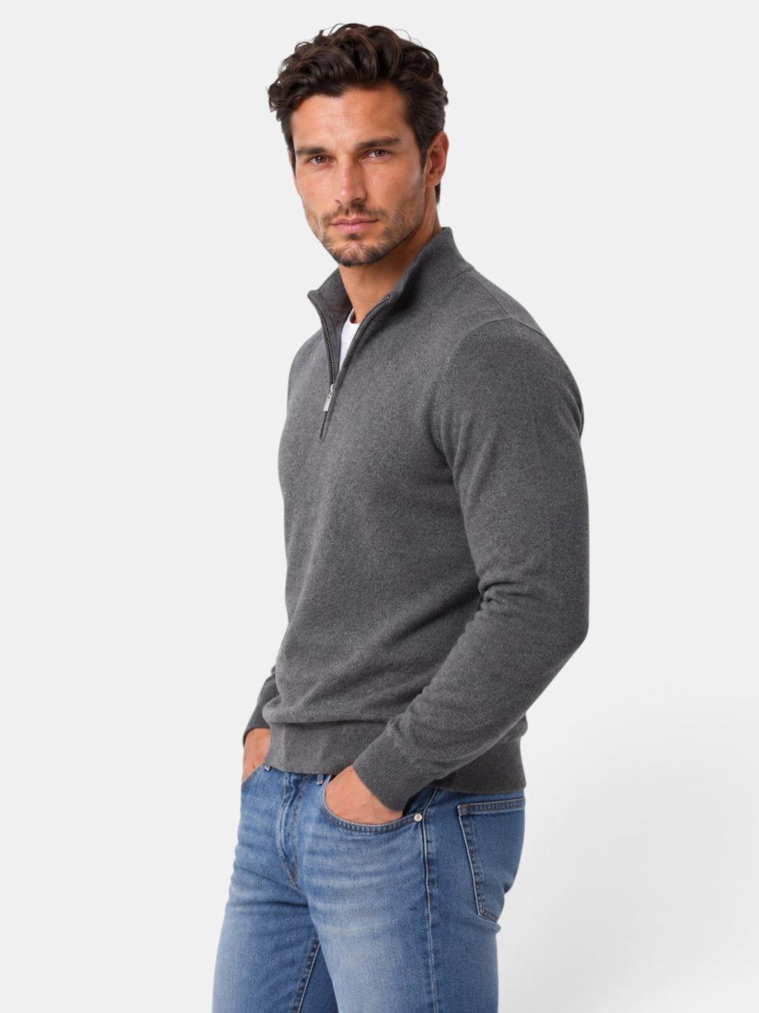 Suéter elegante de hombre cuello V, ideal para un look sofisticado y moderno.