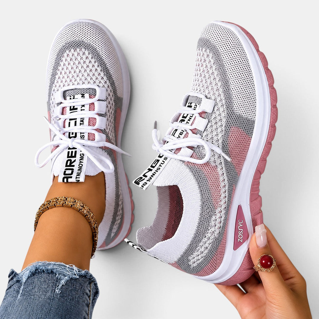 Zapatos ortopédicos de malla transpirable para mujer, ultra ligeros y con soporte ergonómico.