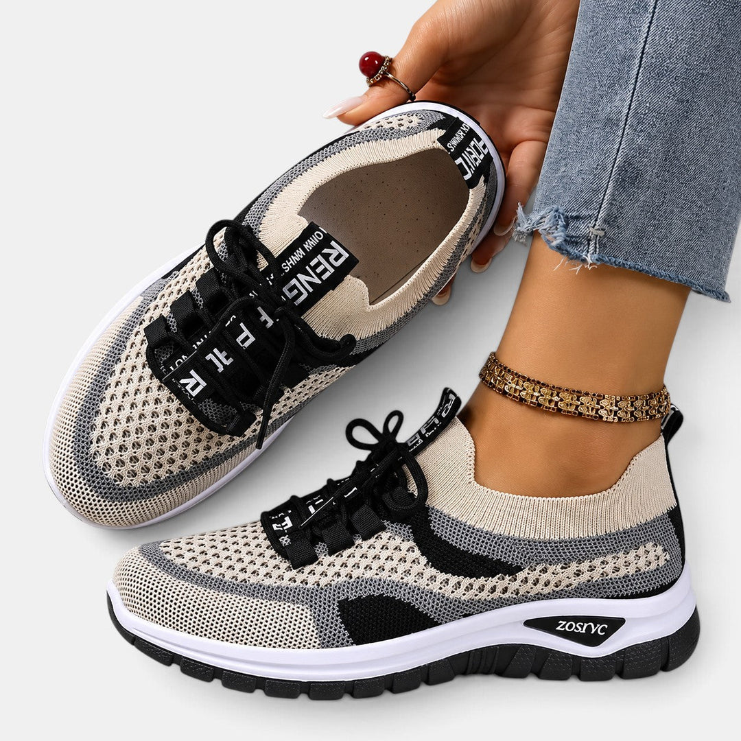 Zapatillas de caminar ortopédicas para mujer, con suela flexible y soporte duradero.