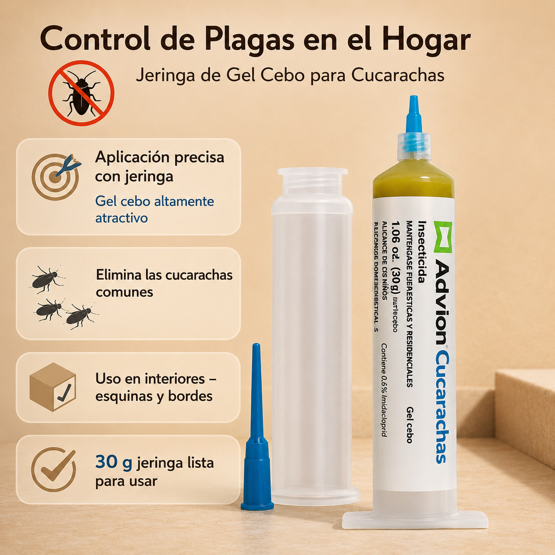Control de cucarachas en cocina con gel insecticida profesional, desinsectación hogar.